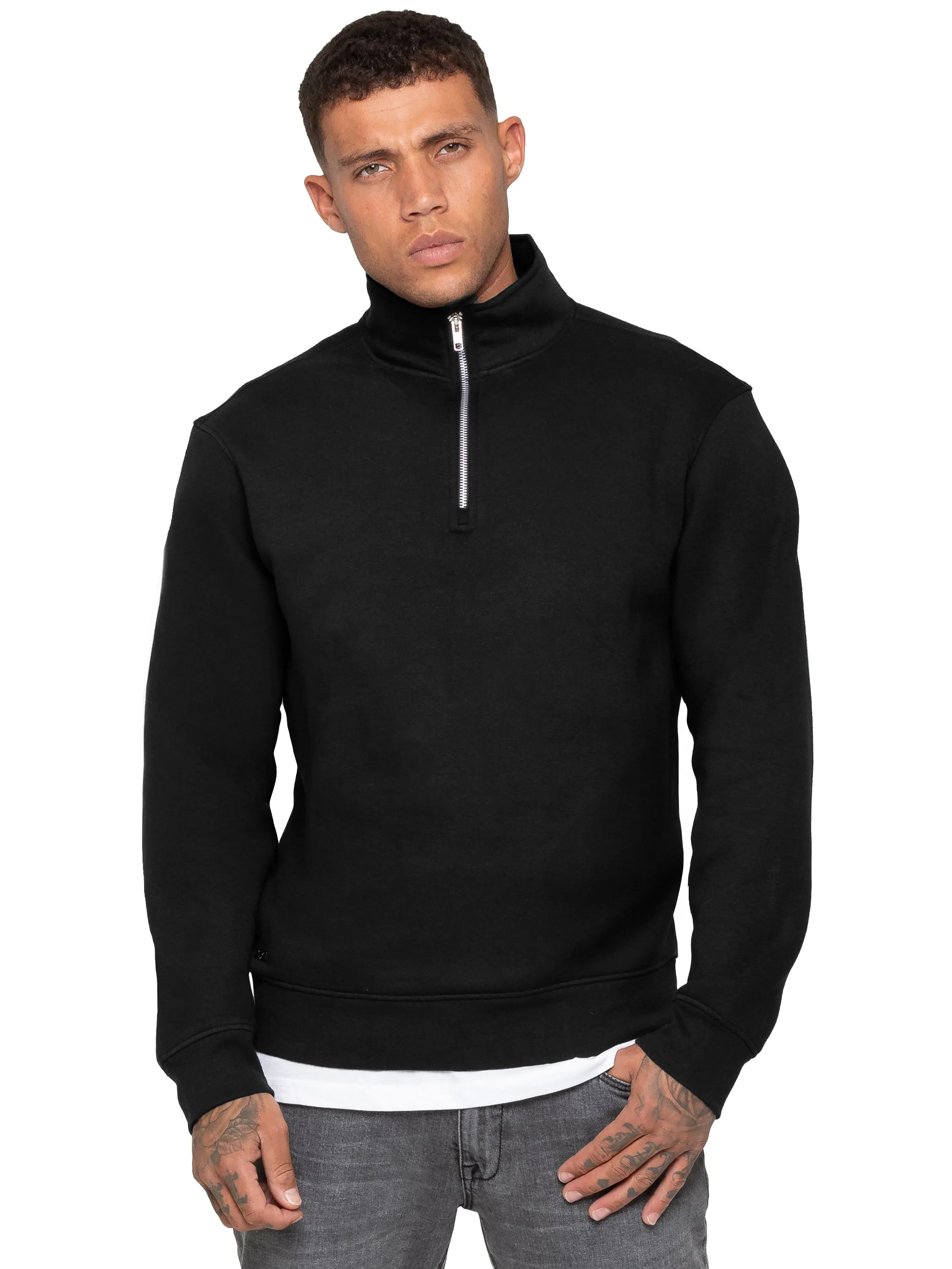 Enzo Milano | Mens Half Zip Sweatshirt sold by Raw Denim