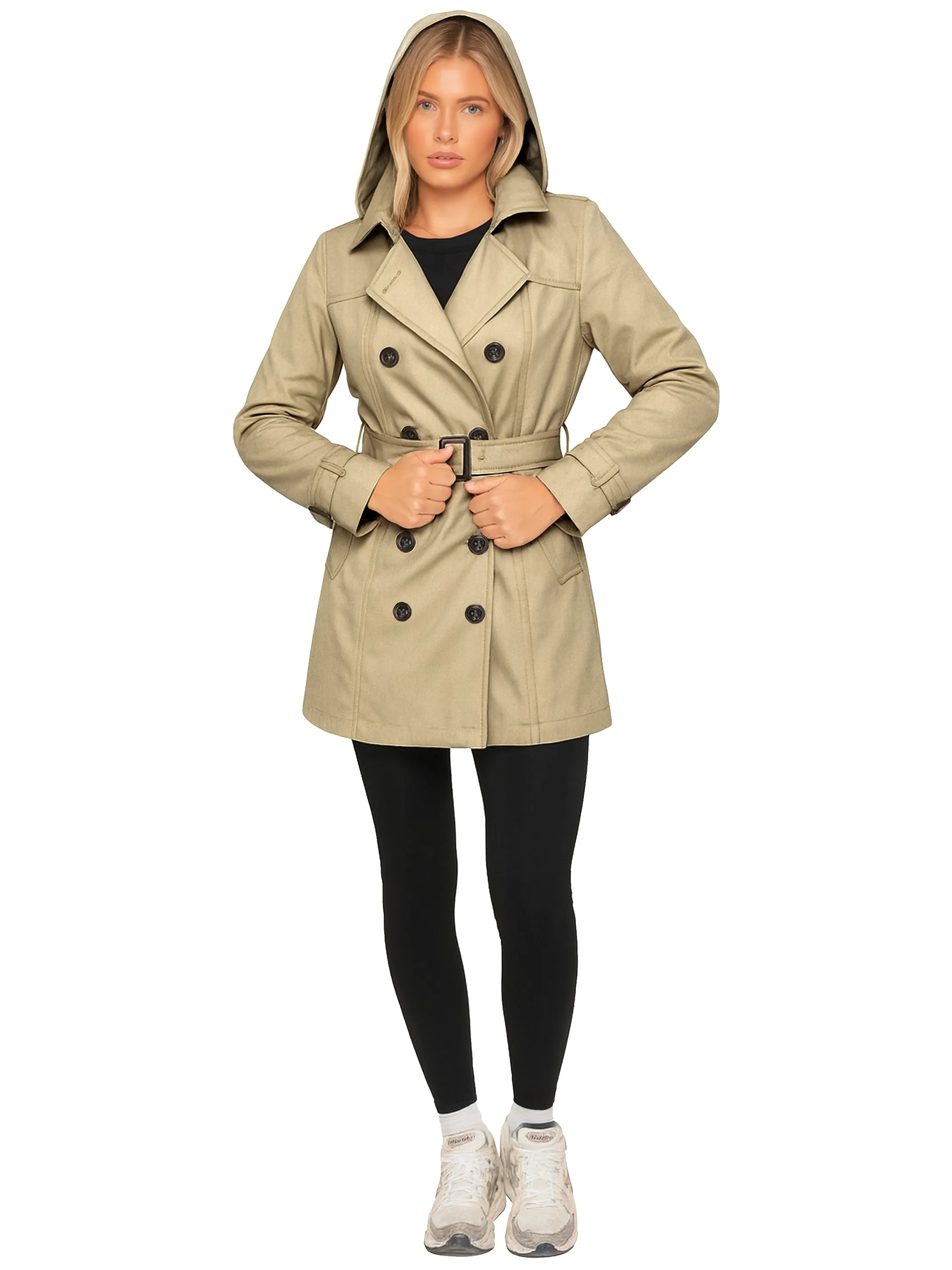 Womens Trench Coat Double Breasted Autumn Winter Long Jacket sold by Raw Denim