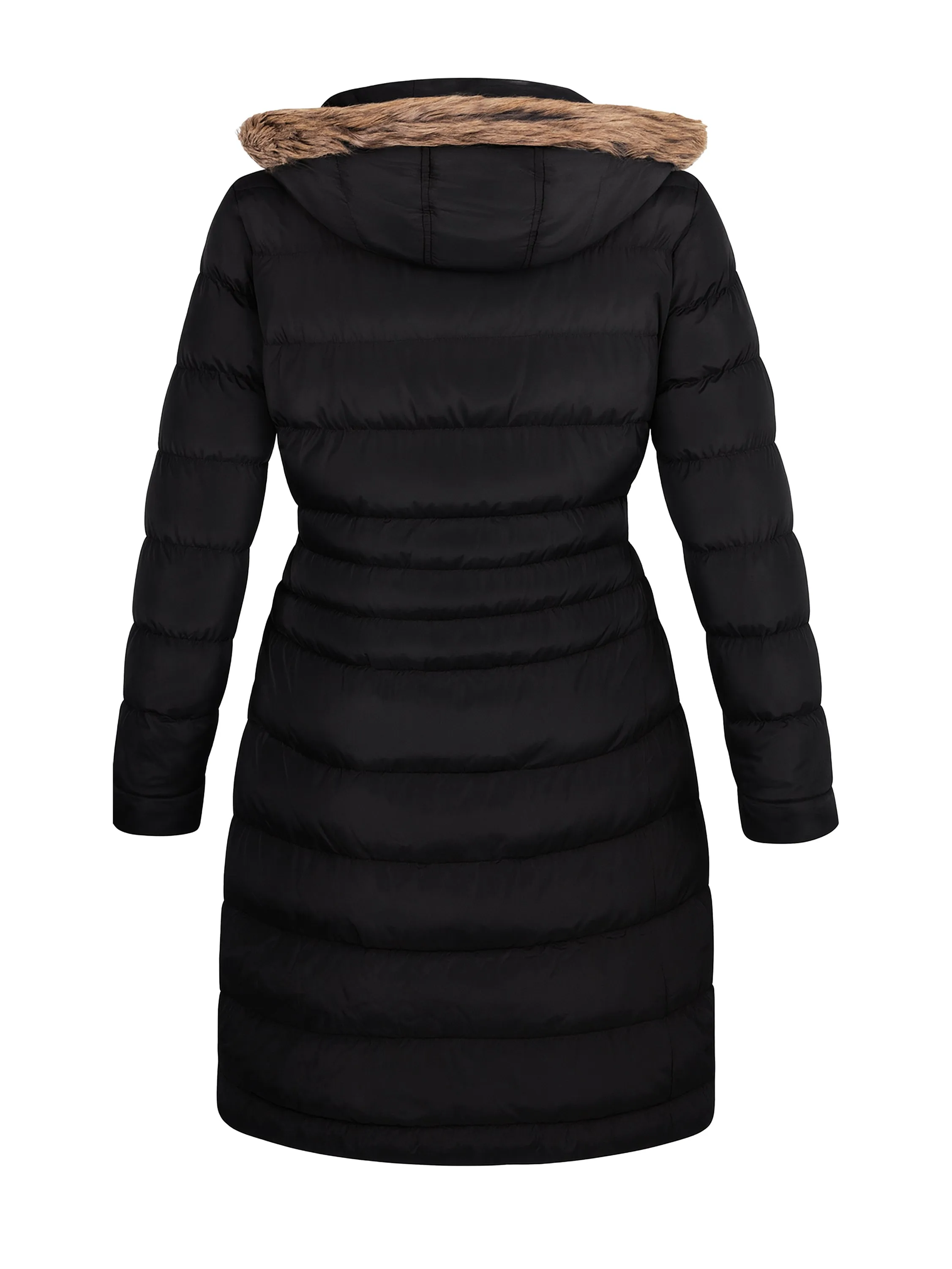 Enzo | Womens Faux Fur Hooded Long Puffer Jacket sold by Raw Denim product image thumbnail 4