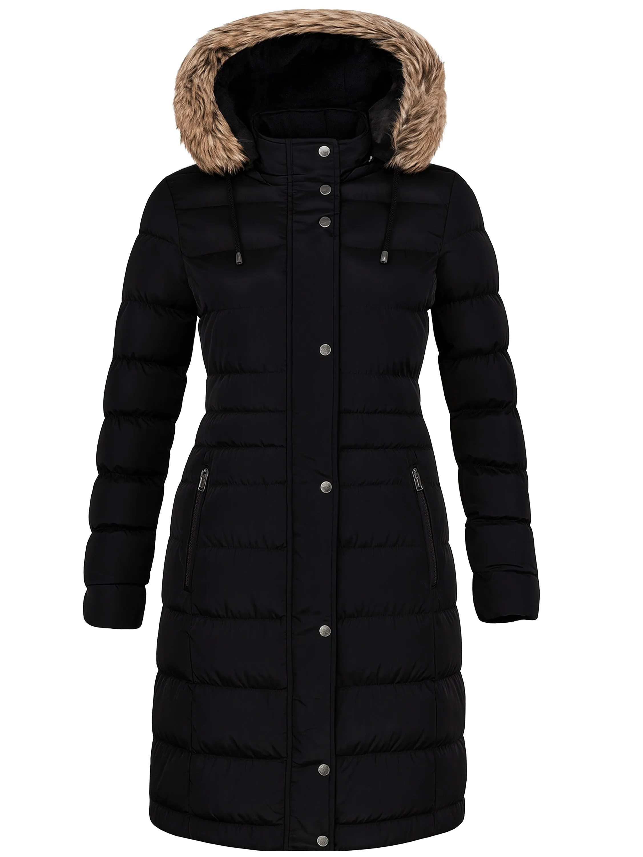 Enzo | Womens Faux Fur Hooded Long Puffer Jacket sold by Raw Denim product image thumbnail 3