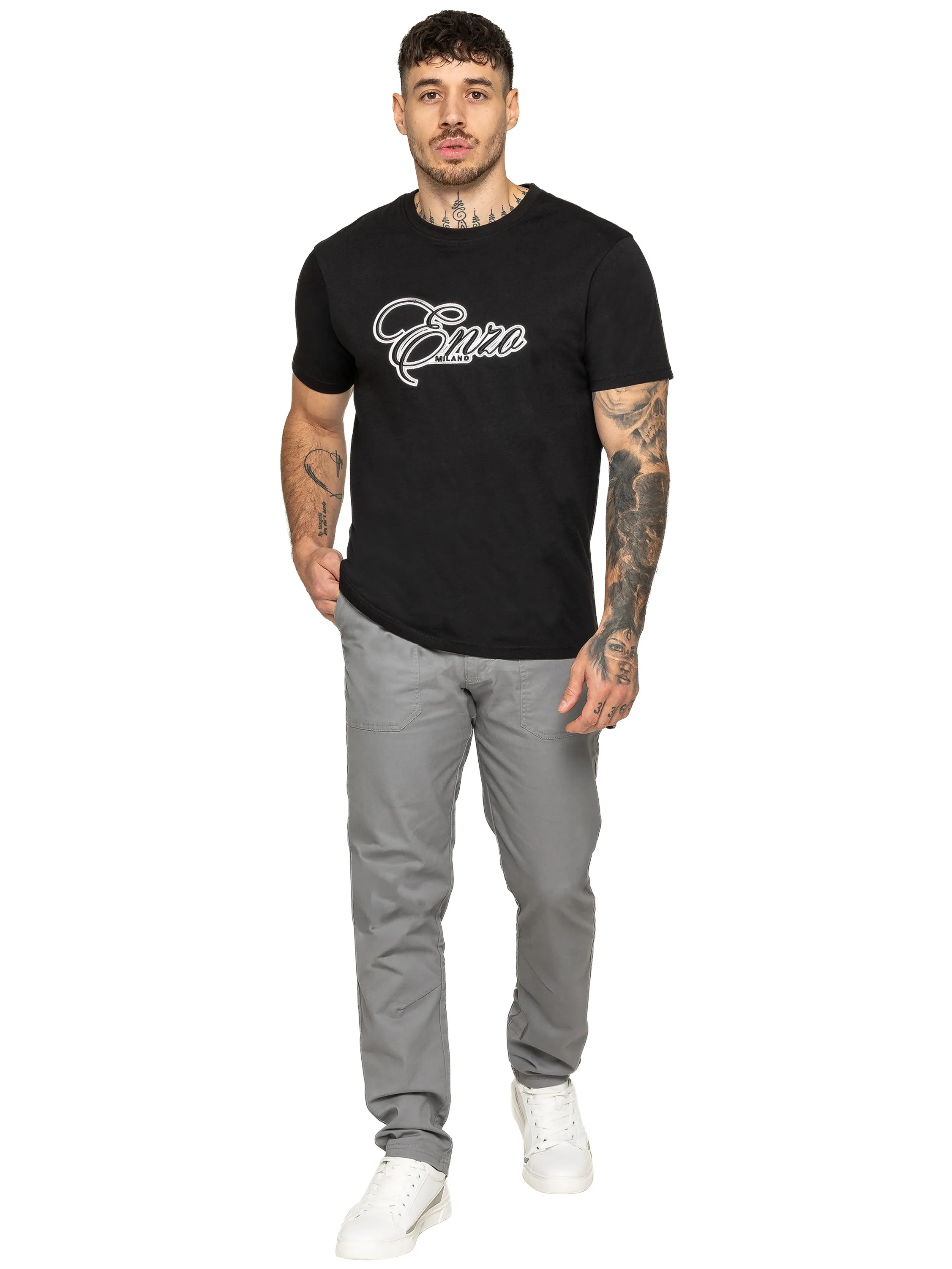 Enzo Milano | Mens Applique Logo T-Shirt sold by Raw Denim product image thumbnail 2