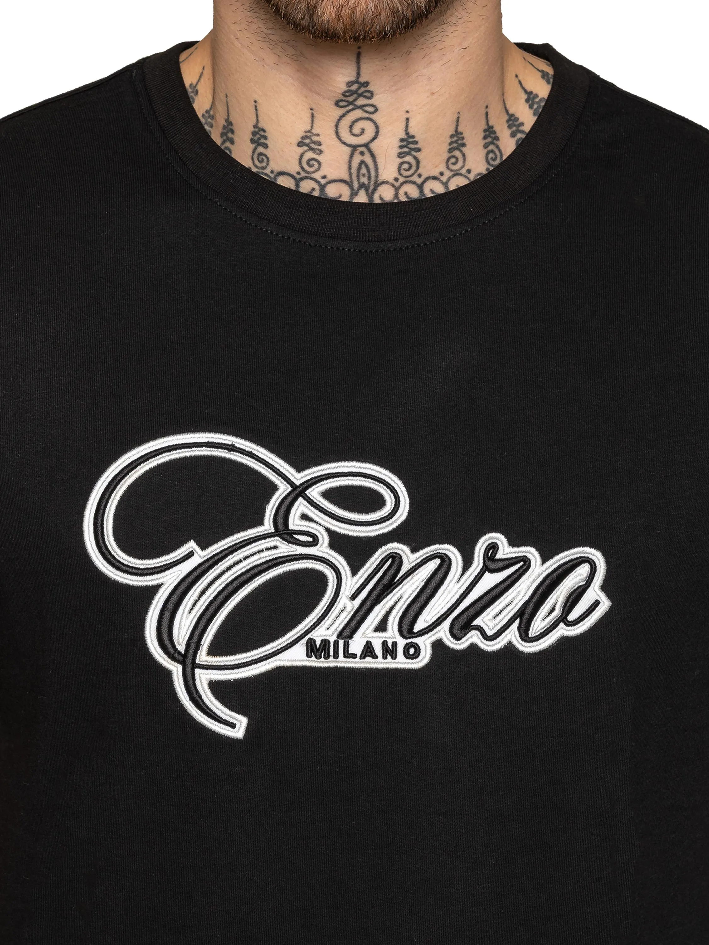 Enzo Milano | Mens Applique Logo T-Shirt sold by Raw Denim product image thumbnail 4