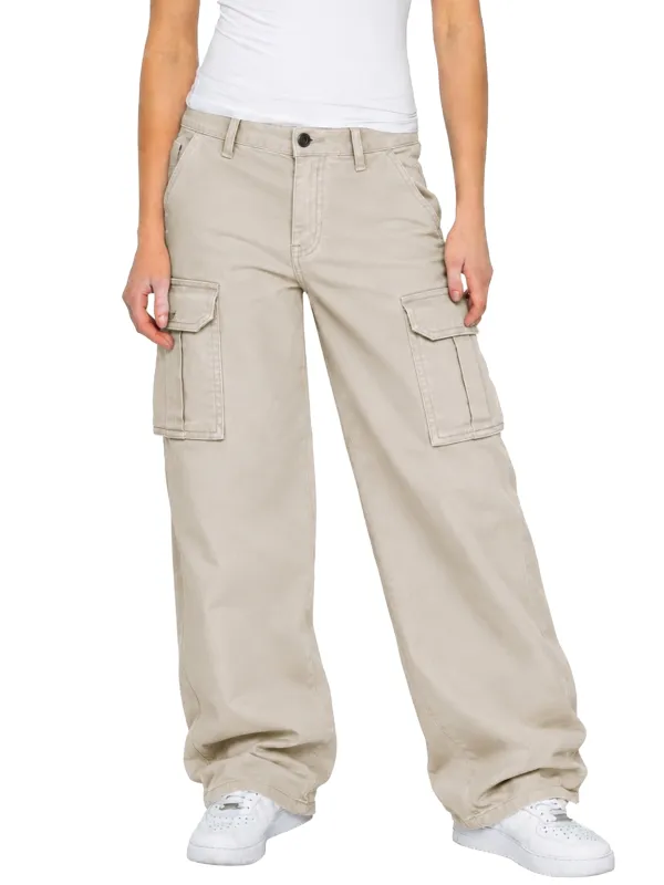 Enzo | Womens Cargo Baggy Trousers made by Raw Denim