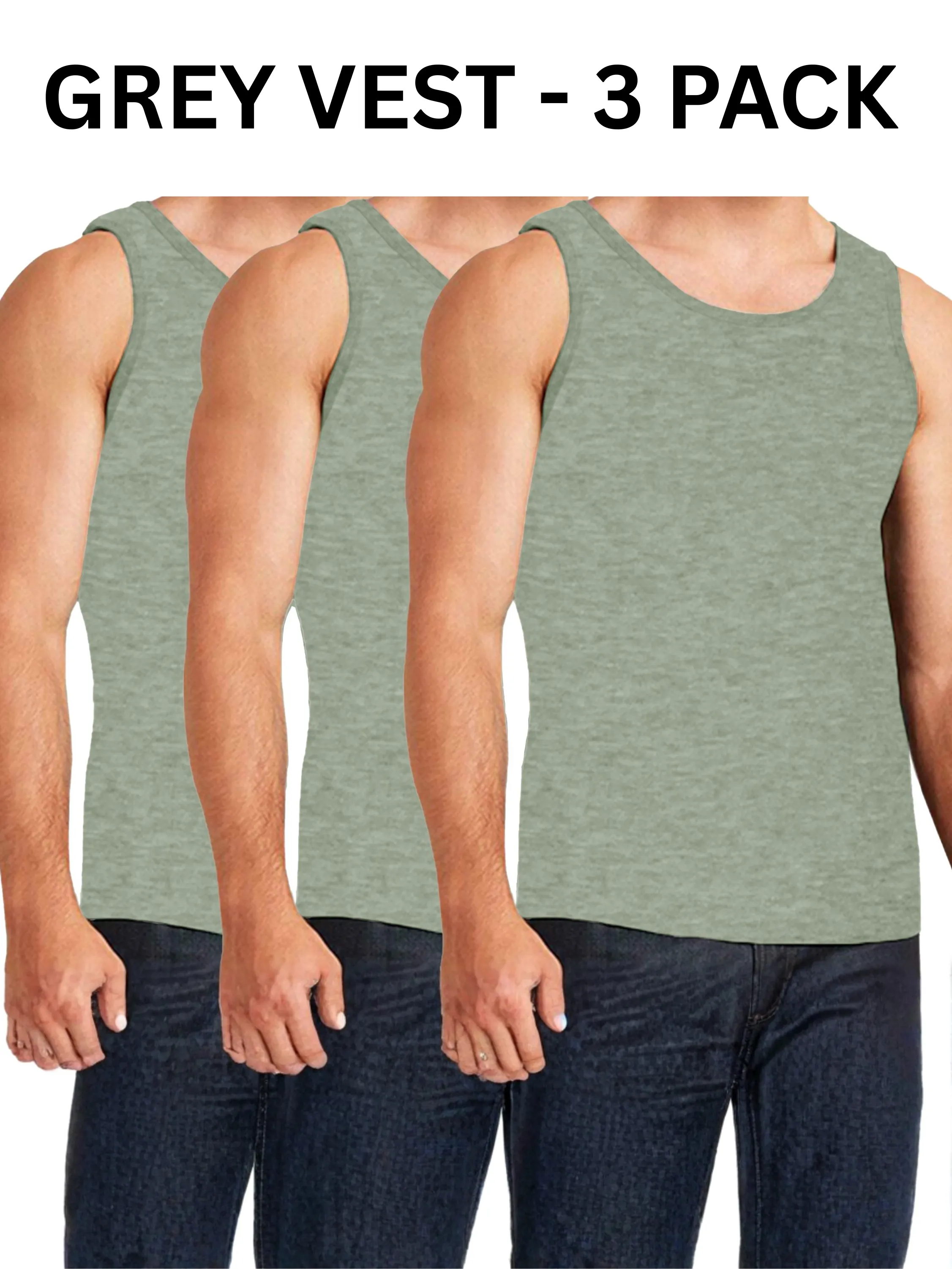 Mens Cotton Vest Casual Gym Tops sold by Raw Denim product image thumbnail 5