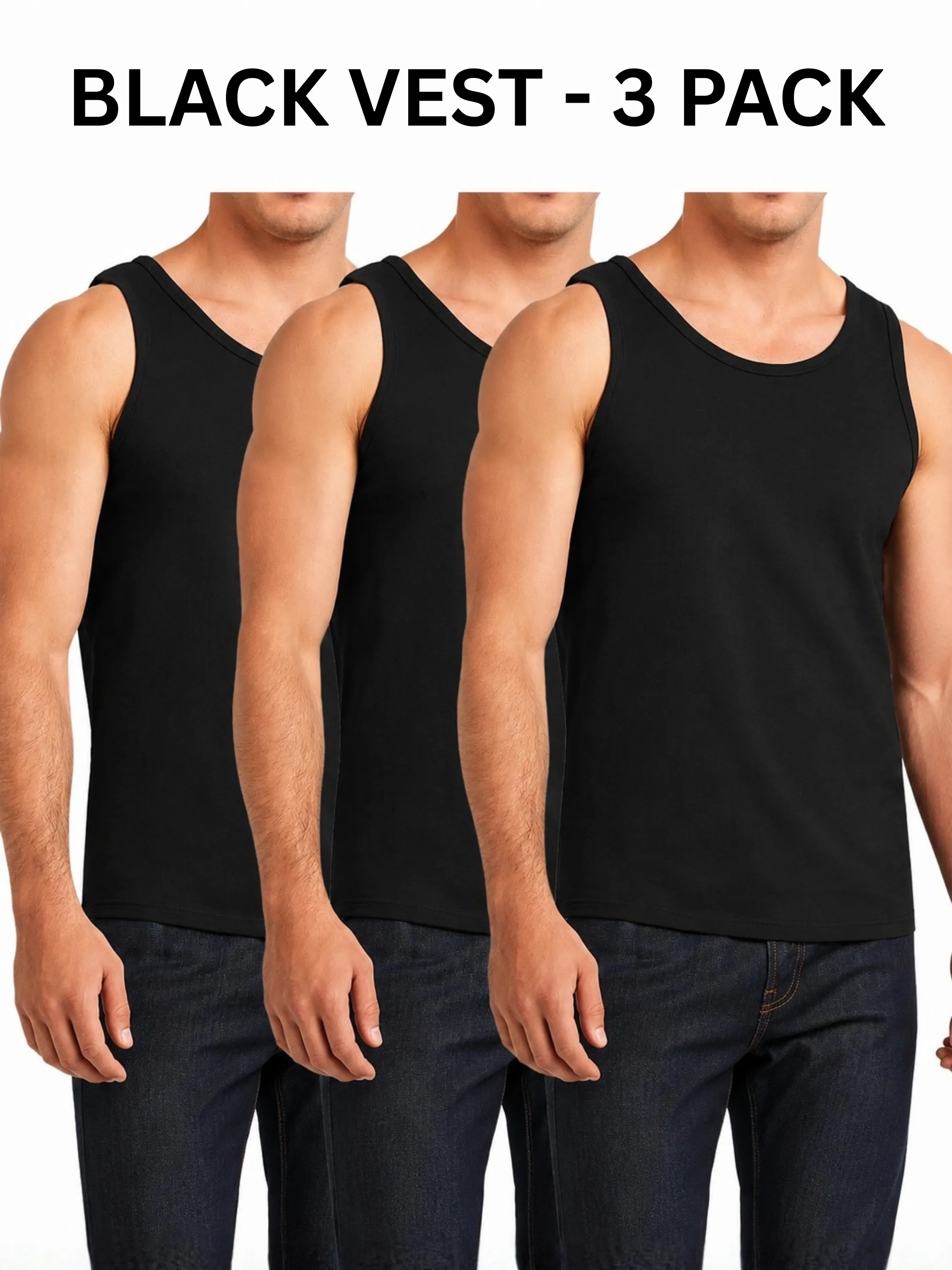 Mens Cotton Vest Casual Gym Tops sold by Raw Denim