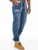 Mens Cuffed Fit Denim Jeans | Enzo Designer Menswear sold by Raw Denim