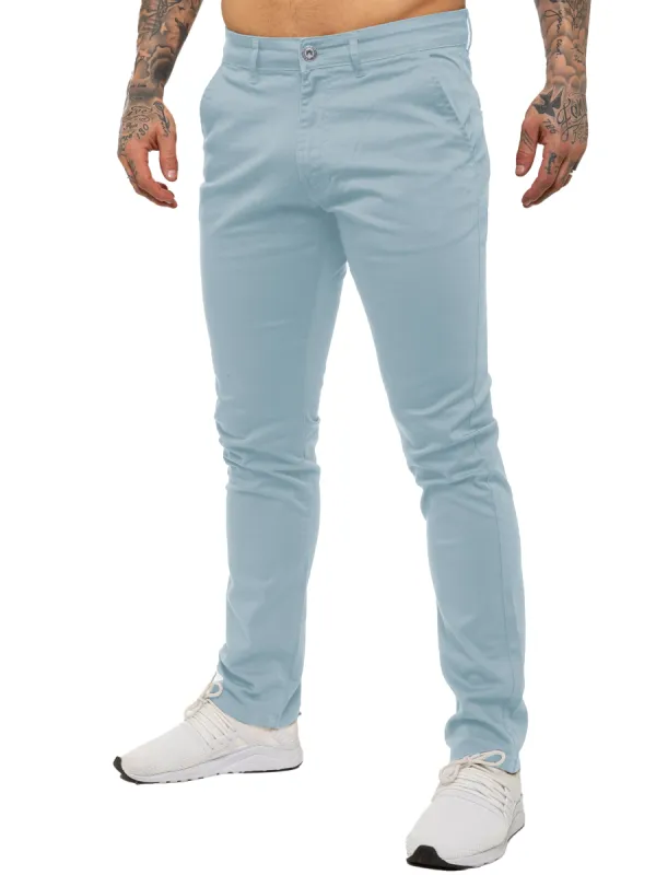 Enzo | Mens Slim Fit Stretch Chino Trousers sold by Raw Denim