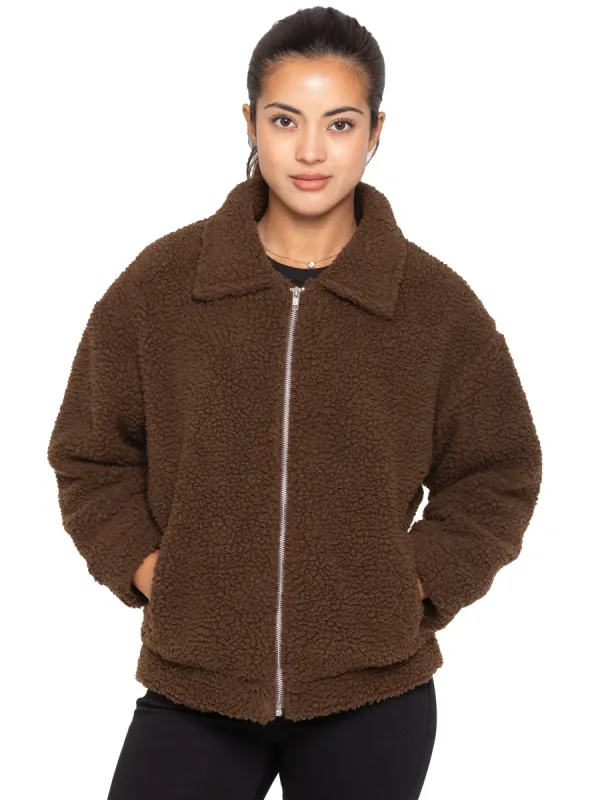 Enzo | Womens Borg Jacket sold by Raw Denim