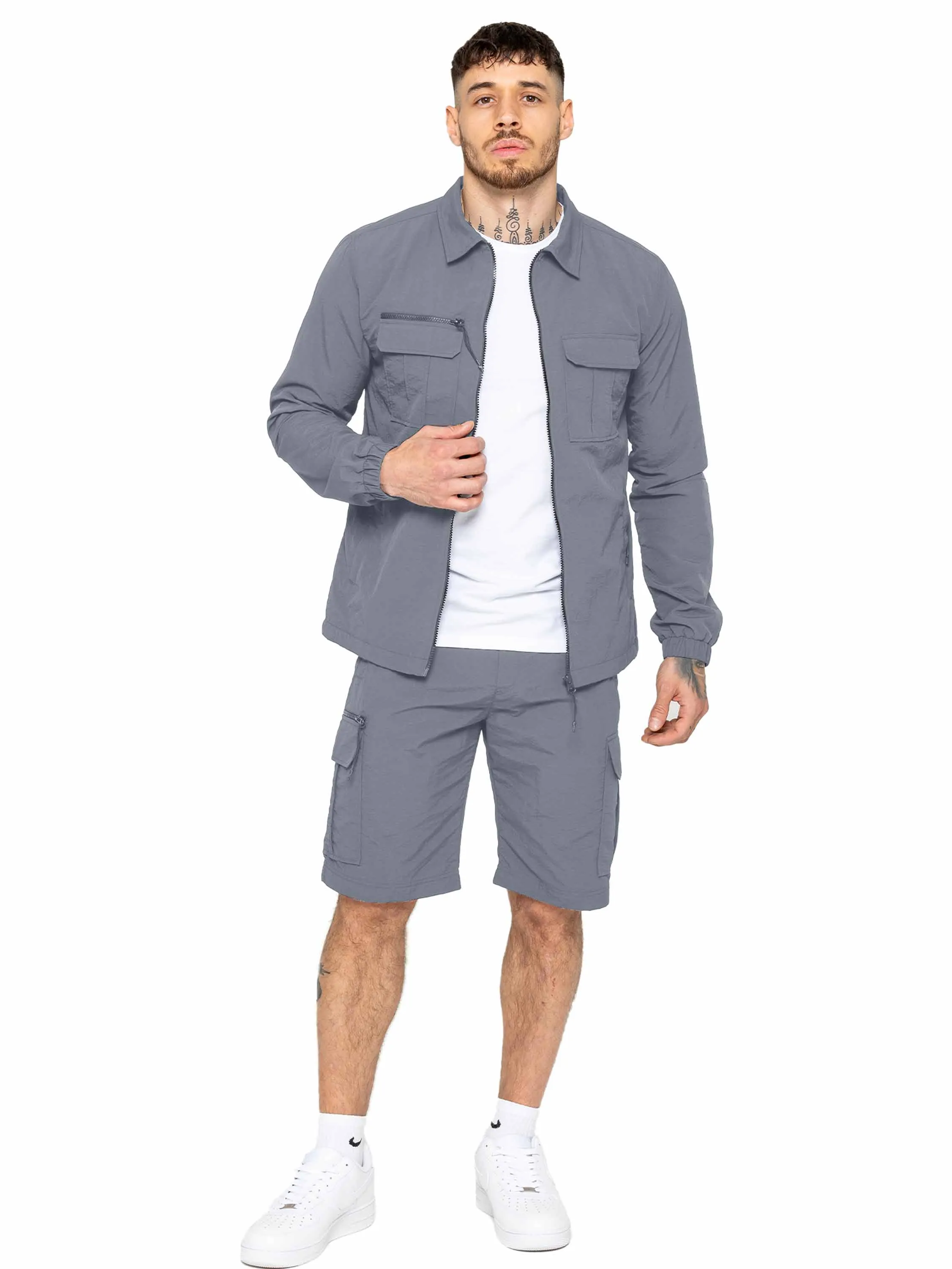 Enzo | Mens Poly Cargo Shorts sold by Raw Denim product image thumbnail 4