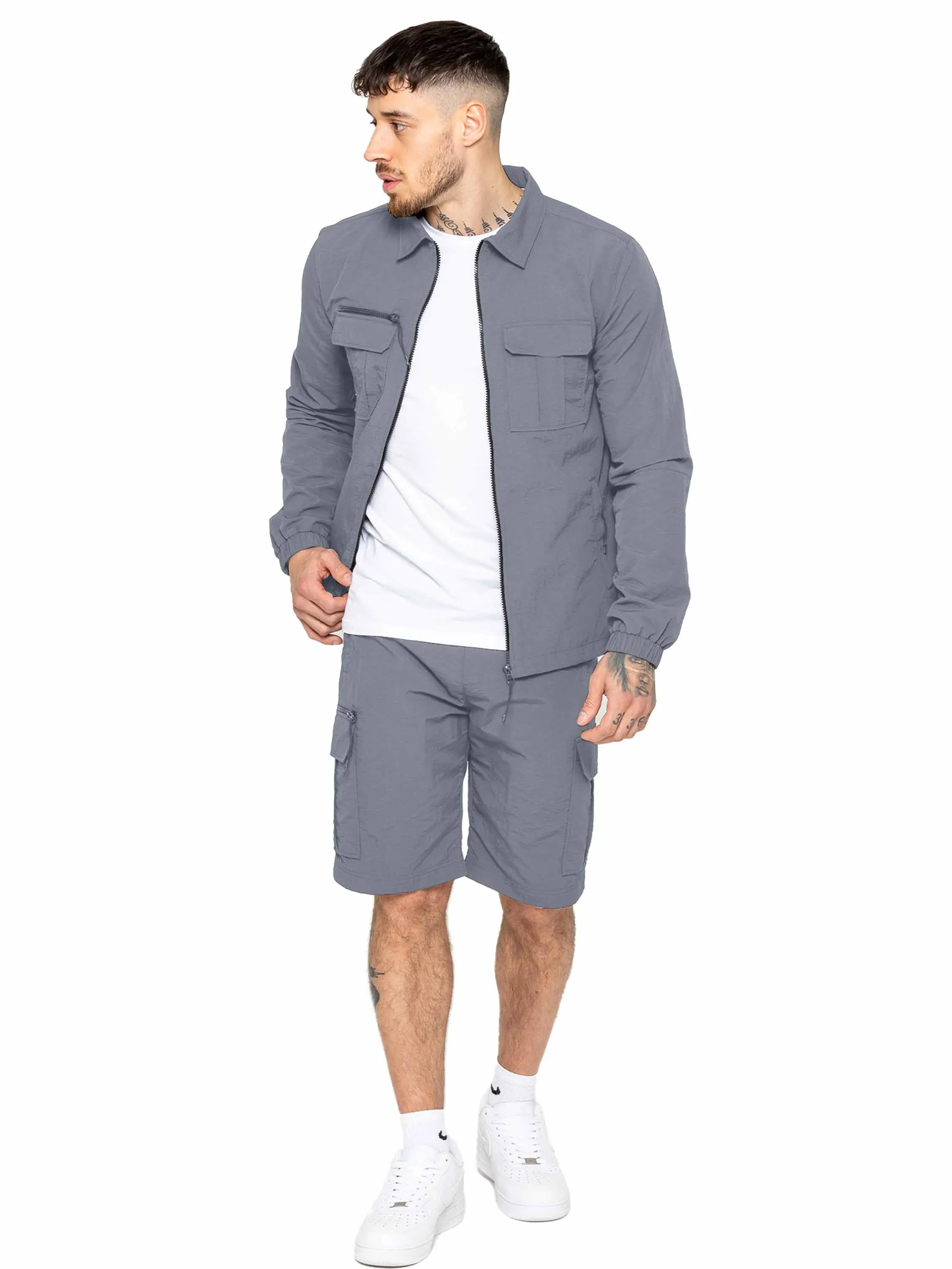 Enzo | Mens Poly Cargo Shorts sold by Raw Denim product image thumbnail 5