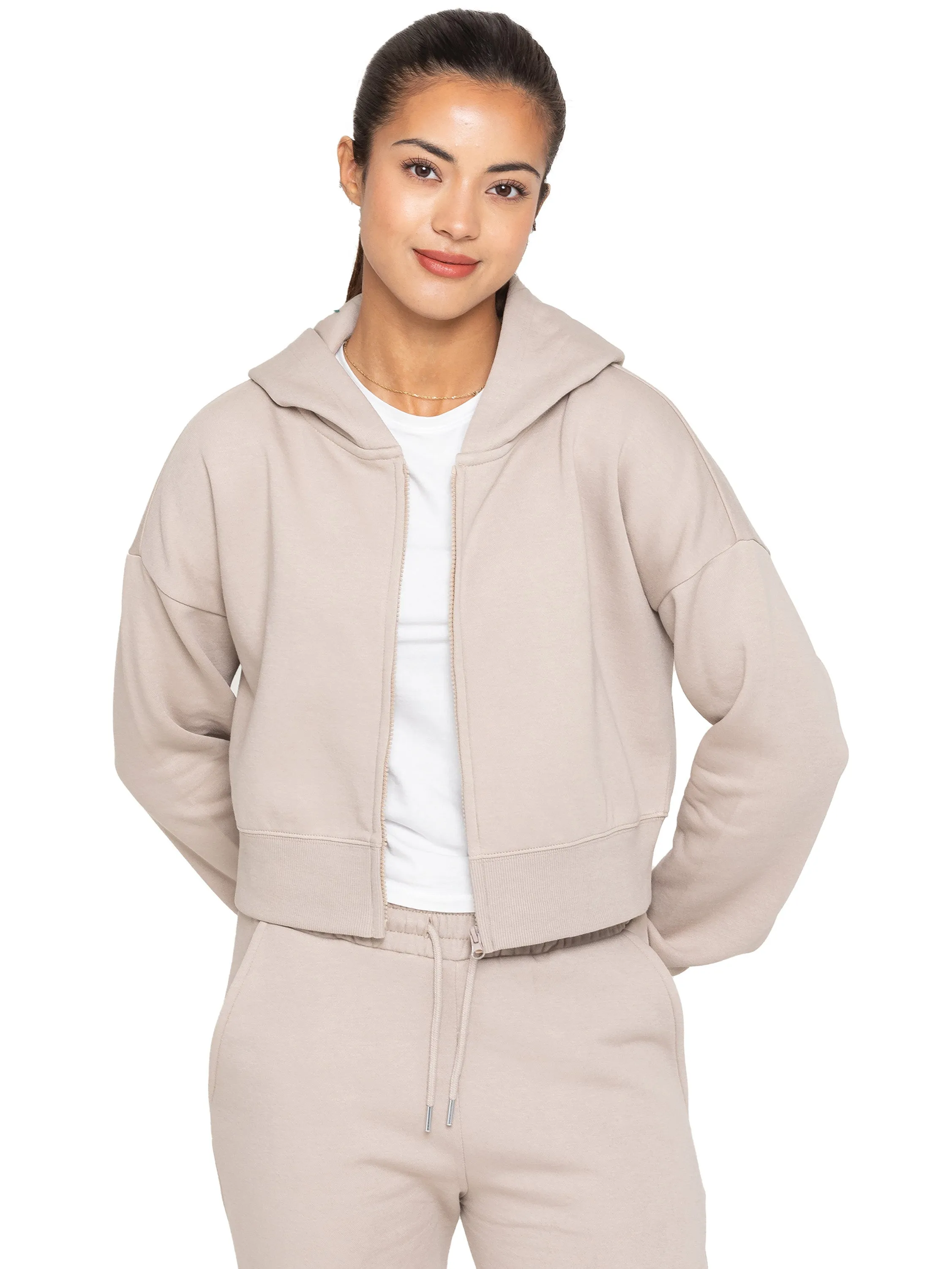 Enzo | Womens Cropped Zipped Hoodie sold by Raw Denim product image thumbnail 2