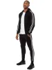 Enzo | Mens Full Zip Up Hoodie Tape Tracksuit Set sold by Raw Denim