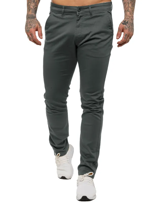Enzo | Mens Slim Fit Stretch Chino Trousers sold by Raw Denim