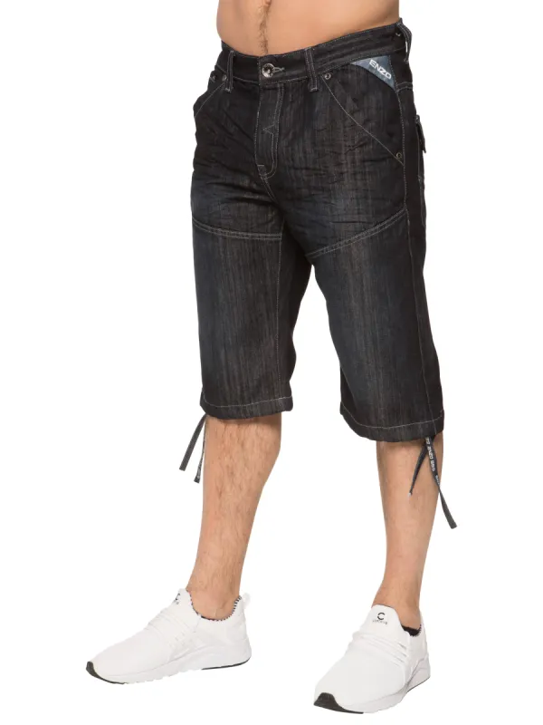 Enzo | Mens Cargo Denim Shorts sold by Raw Denim