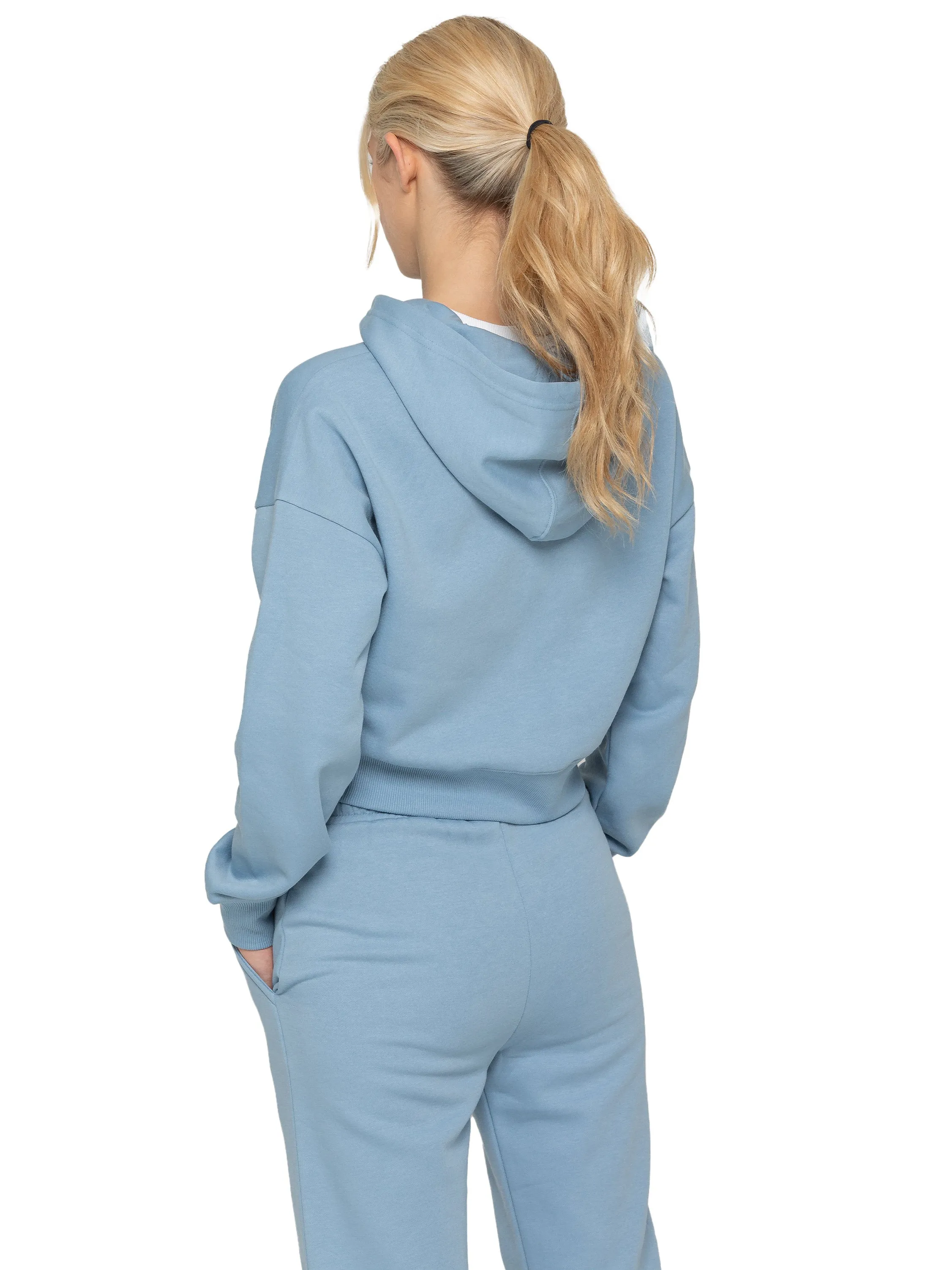 Enzo | Womens Crop Zip Hoodie Tracksuit Set sold by Raw Denim product image thumbnail 5