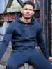 Mens Zip Up Hooded Fleece Tracksuit Top  | Enzo Designer Menswear sold by Raw Denim