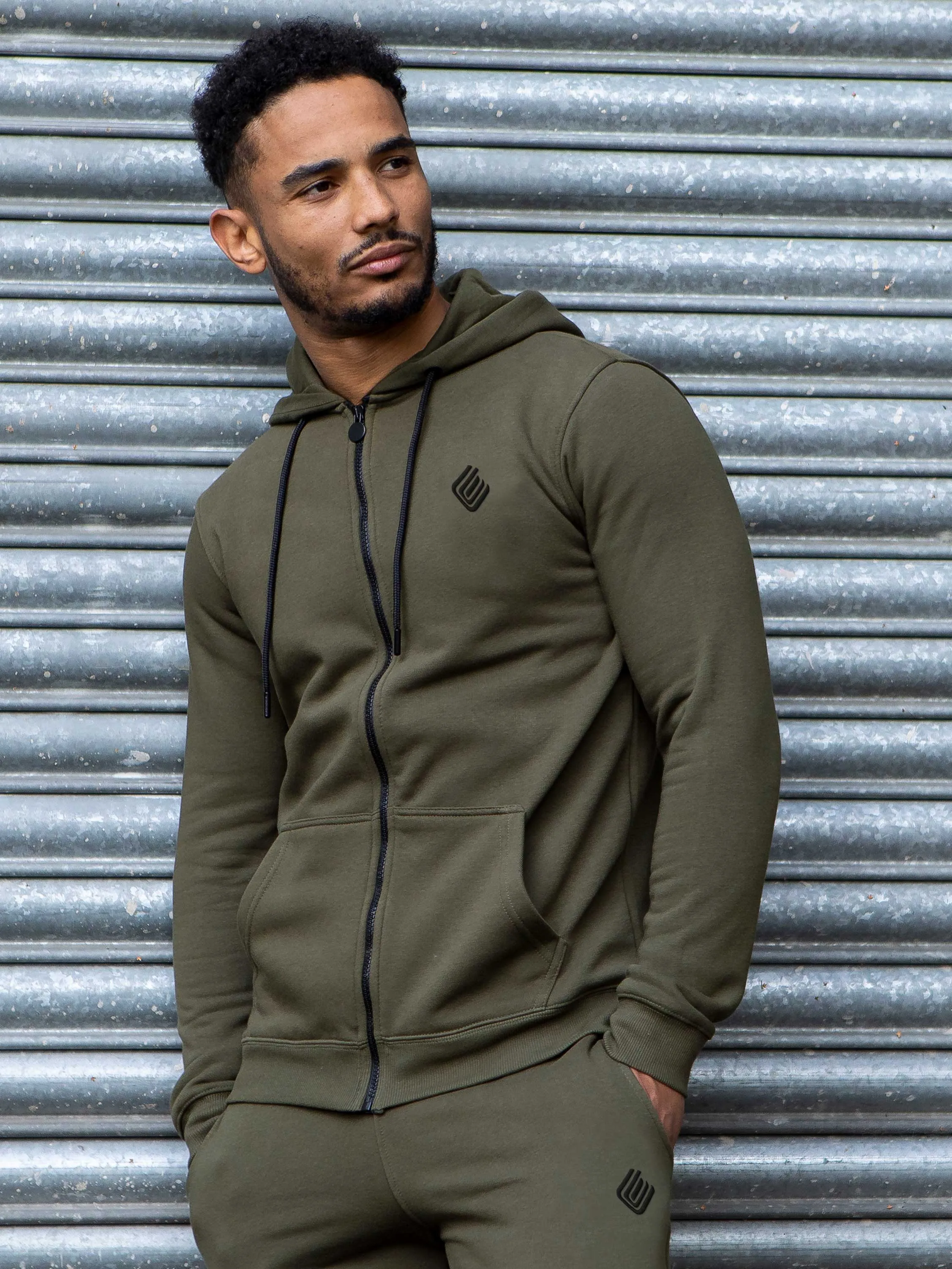 Mens Zip Up Hooded Fleece Tracksuit Top | Enzo Designer Menswear sold by Raw Denim product image thumbnail 2