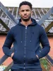 Mens Zip Up Hooded Fleece Tracksuit Top  | Enzo Designer Menswear sold by Raw Denim