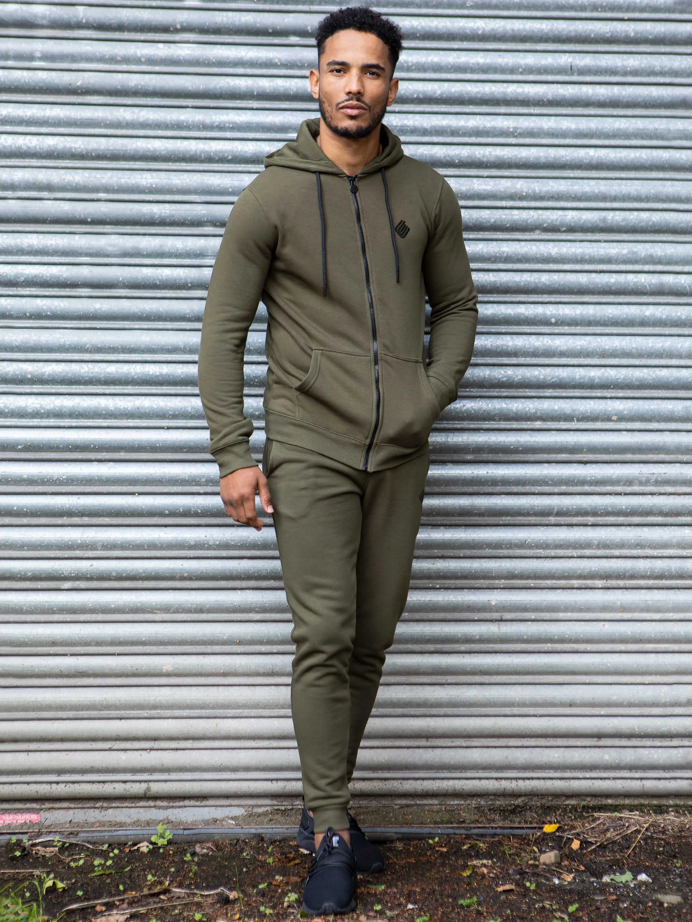 Mens Zip Up Hooded Fleece Tracksuit Top | Enzo Designer Menswear sold by Raw Denim product image thumbnail 3