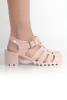 Nicki Nude Heeled Jelly Sandals sold by Rebellious Fashion