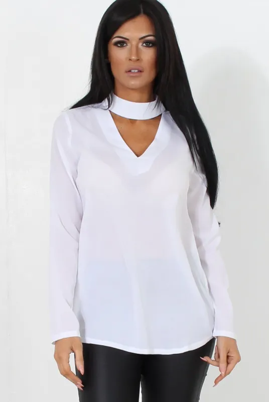 Sage White V Front Top sold by Rebellious Fashion