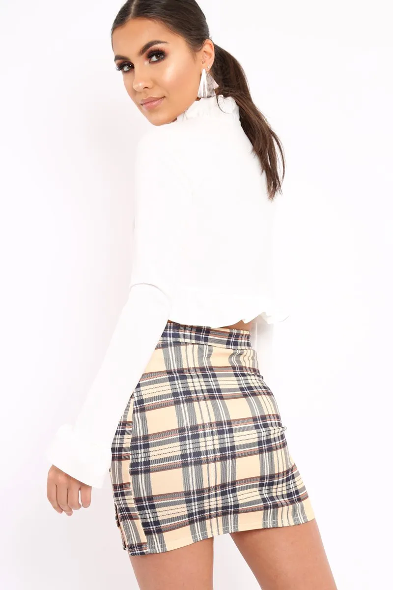 White Ruffle Hem Crop Top - Frankie sold by Rebellious Fashion product image thumbnail 4