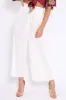 White Paper Bag Waist Wide Legged Pleated Trousers - Louise sold by Rebellious Fashion