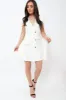 White Cape Style Blazer Dress - Rosy sold by Rebellious Fashion