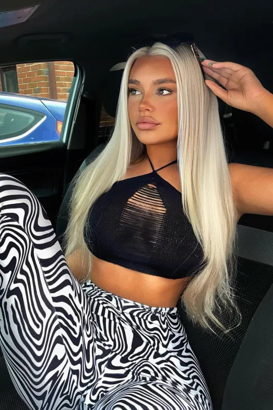 Black Distressed Halter Neck Crop Top - Camila sold by Rebellious Fashion