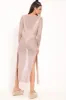 Rose Gold Knitted Cut Out Midi Dress - Loria sold by Rebellious Fashion