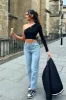 Black Cut Out Back One Shoulder Crop Top - Ashlyn sold by Rebellious Fashion