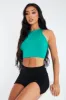 Green Jersey Racerback Crop Top - Bailey sold by Rebellious Fashion
