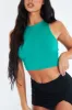 Green Jersey Racerback Crop Top - Bailey sold by Rebellious Fashion