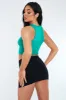 Green Jersey Racerback Crop Top - Bailey sold by Rebellious Fashion
