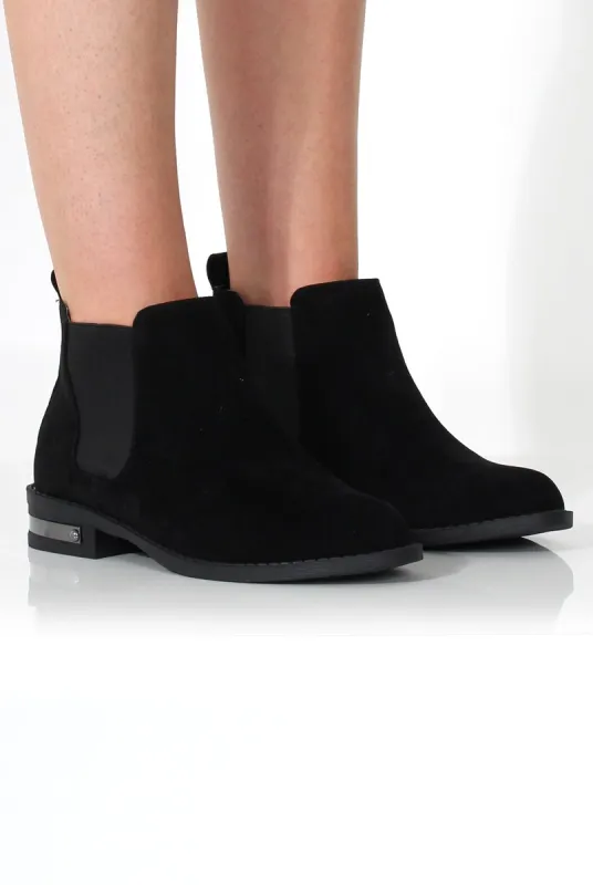 Thirza Black Suede Chelsea Boot sold by Rebellious Fashion