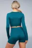Emerald Seamless Gym Crop Top & Shorts Set - Arlo sold by Rebellious Fashion