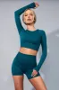 Emerald Seamless Gym Crop Top & Shorts Set - Arlo sold by Rebellious Fashion