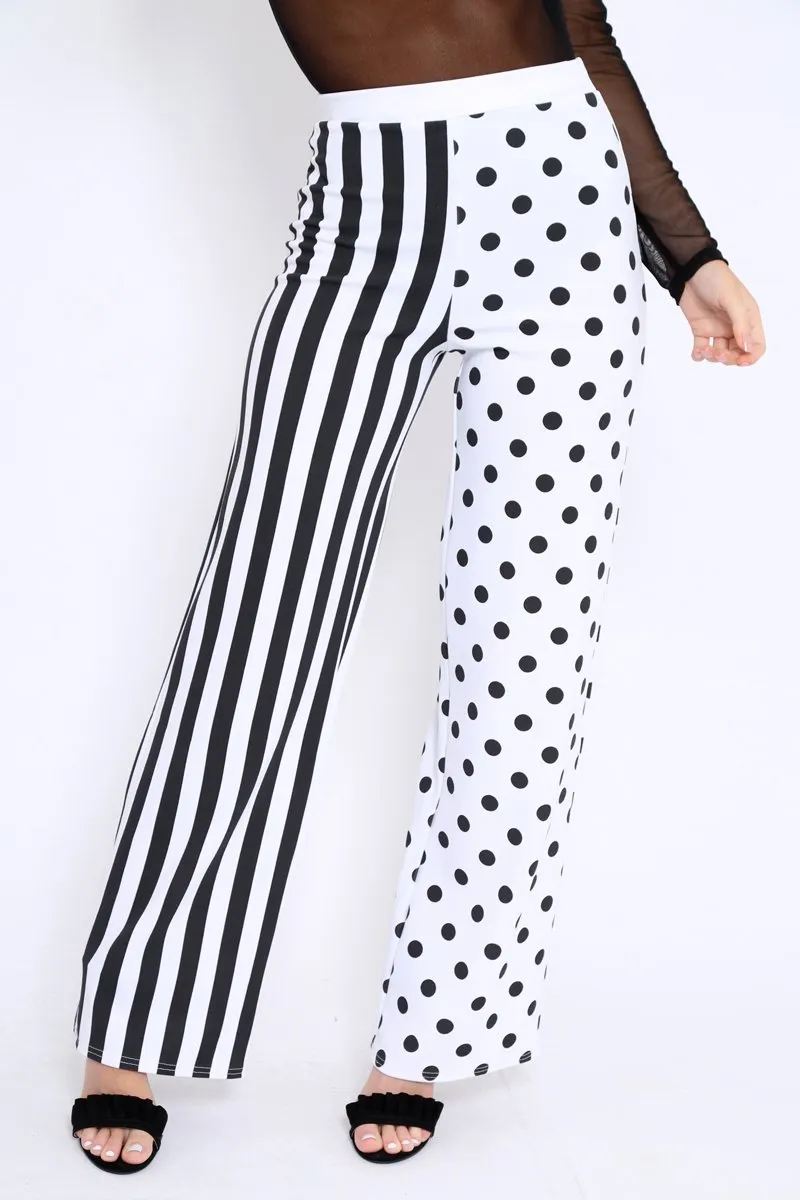 Polka Dot and Stripe Mix Print Trousers - Odelia sold by Rebellious Fashion product image thumbnail 3
