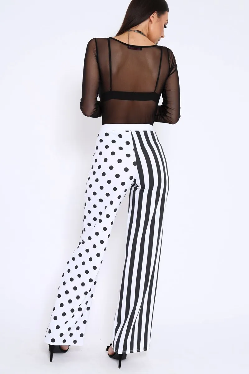 Polka Dot and Stripe Mix Print Trousers - Odelia sold by Rebellious Fashion product image thumbnail 5