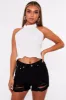 White Halter Neck Tie Backless Top - Ciarah sold by Rebellious Fashion