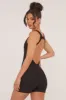 Black Rib Knit Racer Back Unitard - Lexi sold by Rebellious Fashion