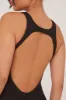 Black Rib Knit Racer Back Unitard - Lexi sold by Rebellious Fashion