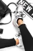Silver And White Chunky Lace Up Trainers - Thea sold by Rebellious Fashion