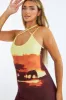Multi Abstract Print Side Slit Midi Dress - Calista sold by Rebellious Fashion