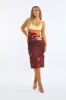 Multi Abstract Print Side Slit Midi Dress - Calista sold by Rebellious Fashion