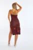 Multi Abstract Print Side Slit Midi Dress - Calista sold by Rebellious Fashion