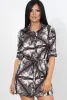 Elyse Purple Paisley Print Shirt Dress sold by Rebellious Fashion