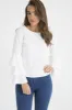 White Triple Frill Sleeve Top - Clara sold by Rebellious Fashion