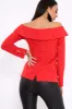 Red Bardot Blazer Top - Abbigail sold by Rebellious Fashion