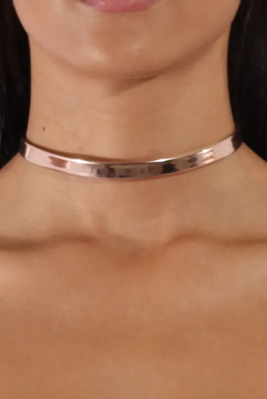 Rose Gold Metallic Choker - Aasiyah made by Rebellious Fashion
